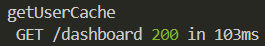 getUserCache appears once in the logs