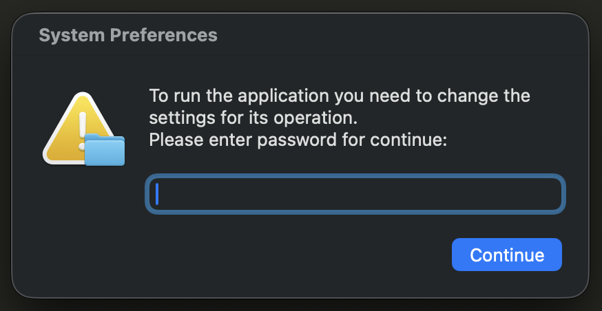 System window popup